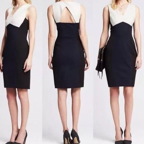 Banana Republic Dresses & Skirts - Banana Republic Color Block Cut-Out Sheath Dress